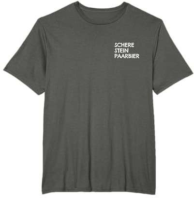 Schere Stein Paar Bier T-Shirt Damen Herren lustig JGA T-Shirt