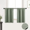 XTMYI Badezimmer-Vorhänge, Fenster, Eukalyptus, Salbeigrün, wasserdicht, kleine Ebenen, Boho-Küchenvorhänge, 61 cm Länge, 2er-Set
