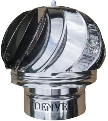 150mm Kaminaufsatz Drehbarer Edelstahl, NEUES MODELL, AUSTAUSCHBARE LAGER, Schornsteinabdeckung Kaminhaube Schornsteinaufsatz Lüftungsaufsatz Kamin Hut (Ø 150 mm)