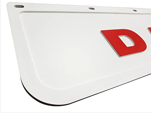 Schutzbleche aus Gummi mit roter Prägung für Lkw, passend für alle Modelle DAF, Weiß