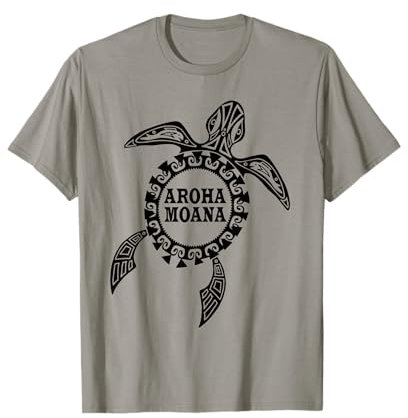 Schildkröte Aroha Moana in Maori Kultur Liebe das Meer T-Shirt