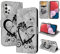 CASAFUNY Handyhülle für Samsung Galaxy A13 4G Hülle Tasche PU Leder Flip Case Brieftasche Kartenfach Klapphülle Handytasche Case Schutzhülle für Samsung Galaxy A13 4G, Schwarz