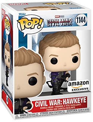 Funko Pop! Marvel: Civil War Build A Scene - Hawkeye 2nd - Captain America - Amazon Exclusive - Collectable Vinyl Figure - Gift Idea - Official Merchandise - Toys for Kids & Adults - Movies Fans