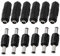 12 Piezas 5,5 x 2,1 mm DC Energía Adaptador, KUOQIY 2.1x5.5 mm CC Conector de Enchufe Macho a Macho, CC Conector de Jack Hembra a Hembra, Adaptador de Corriente Continua para Cámara CCTV, Enrutador