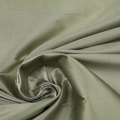 Taft-Stoff aus Kunstseide, matt, 147,3 cm, 1 Meter, cremefarben, 7285 Schwarz