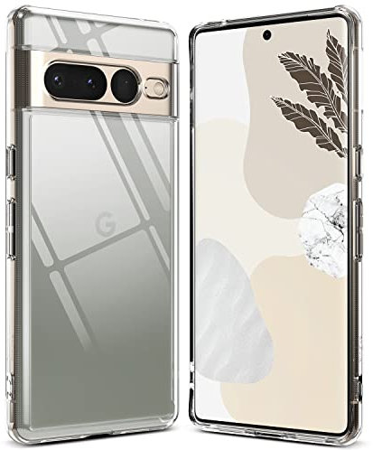 Ringke Fusion für Google Pixel 7 Pro Hülle, [Dauerhafte Transparenz] Kratzfest Hart Minimale Vergilbung Transparente Rückseite Weicher Bumper Handyhülle - Clear