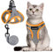 FAYOGOO Katzengeschirr Ausbruchsicher mit Leine, Katzengeschirr Fluchtsicher & Verstellbar Katzenleine mit Reflektorstreifen für Nächtliche Sicher & Bequem für Katzen, Grau XL