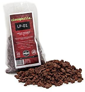 clorophilla. Lapillo vulcanico - Pietra per Giardino Naturale, Lapilli vulcanici Ideali per pacciamatura, Sassi per riempire vasi, Pietre e sassolini per Acquario 1 Litro
