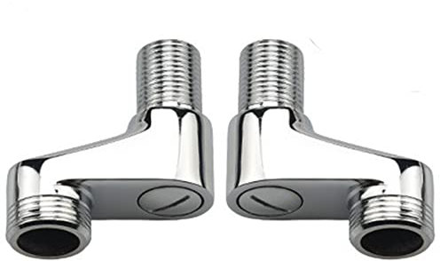 BiaoTeng Raccord Excentré Mitigeur Bain Douche,Raccord Laiton 3/4 1/2,Bras Pivotant RéGlable,Raccord Excentré 1/2 3/4,Raccord De Robinet Mural,Chrome B