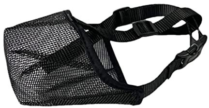 Luckxing Maulkörbe Für Hunde Mit Abgerundetem Mesh, Hundemaulkorb Aus Nylon Atmungsaktiver Maulkorb Für Kleine, Mittelgroße Und Große Hunde, Verhindert Das Fressen, Beißen Und Kauen (Schwarz)
