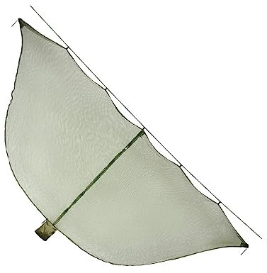 wisoolkic Hamac léger extérieur moustiquaire séparé Suspendu lit Crochet randonnée Filet Couverture pour Patio pelouse Voyage Cour, Vert