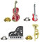 Coeyos Broche en forme de trompette pour piano, violoncelle et violon, broche en forme d'instrument de musique, broche pour femme avec bouton, 3*2*1CM, Acier allié, No Gemstone