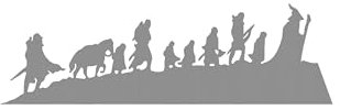 NORTH KAISER Herr der Ringe Metall Wandkunst, LOTR Wand Dekoration, Fellowship of the Ring Wand Schild, Geschenke für Ihn, LOTR Spielzimmer Schild (Silber, 100 x 30 cm)
