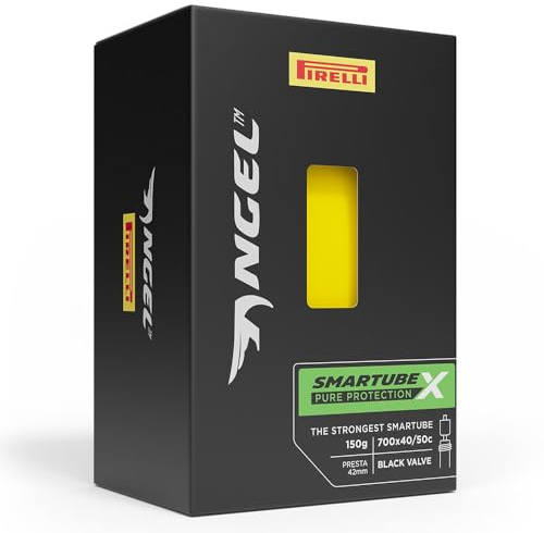 Pirelli Angel SmarTUBE X SV42 42/62-622 Fahrradschlauch 28 Zoll TPU Schlauch mit 42 mm Presta Ventil leicht pannensicher Endurance Gravel Fahrradmantel kompatibel Ersatzschlauch