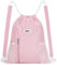 WANDF Sac à Dos à Cordon avec épaulière, de Sport avec Poche en Filet, Sac à Dos à Cordon pour Femmes Hommes (Rose)
