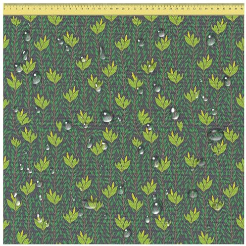 DreamRoots Segeltuch Wasserdicht - Polsterstoff Meterware 160 cm breit - Wasserabweisender Stoff 220 g/m2 600D - Markisenstoff Wasserdicht Meterware Forest Undergrowth 1M