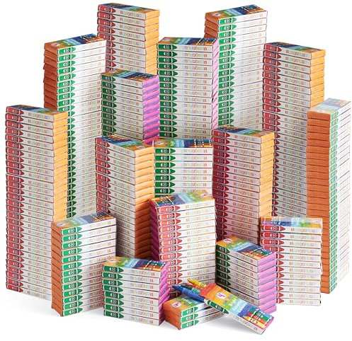 THE TWIDDLERS 288 Wachsmalstiften, 4 Farben pro Karton (1.152 Insgesamt) - Gastgeschenke, Mitbringsel, Mitgebsel für Kindergeburtstag, Kindergarten, Grundschule