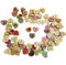 Hrlace 100 Stück Knöpfe in Herzform mit 2 Löchern 17mm Vintage Bedruckt Bunt Knöpfe Blumenmuster Holzknöpf Malerei Holz Nähen Knopf dekorative Button zum Nähen, Scrapbooking, Handwerksprojekte
