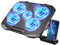 Laptop Cooling Pad, Laptop Cooler with 3&5 Quiet Cooling Fans with Phone Holder for 12-17.3 Inch Laptops, Anti-slip Baffles, 5 Height & Fan Speed Adjustable, 2 USB Port & Blue Led Light (5fans)