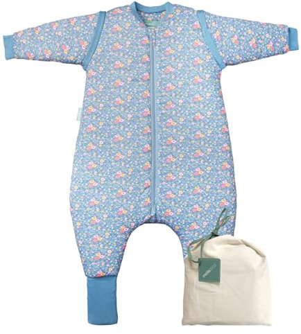 molis&co - Gigoteuse pour Bébé avec Pieds, Manches Amovibles et Chaussettes - Gigoteuse Tog 2.5 - Turbulette Hiver pour Bébé, Fille Garçon - 100% Coton (certifiée Oeko-TEX) - Wild Orchid (3 Ans)