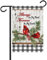 Kardinal Trauer doppelseitige Willkommensflagge 30,5 x 45,7 cm, Herbst-Hof-Dekoration, Outdoor-Flagge für Bauernhof und Terrasse