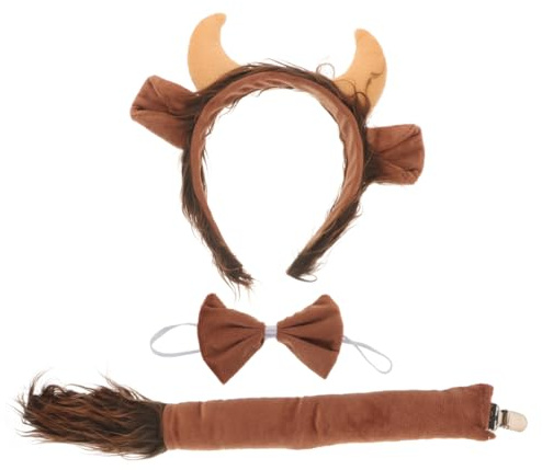LIFKOME 1Satz Kuh Kostüm Tier Ohren Haarreif Fliege für Cosplay und Erwachsene für Kostümpartys und Festliche Anlässe