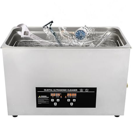 Ultrasonic Cleaner Machine, 30L Ultrasonic Jewellery Cleaner Ultrasonic Bath Jewellery Cleaner Professional Sonic Cleaner for Industrial Carburettors Metal Parts Tools Jewellery Eyeglasses Watches