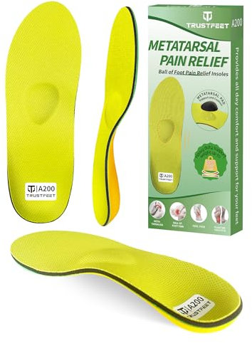 Trustfeet Solette per scarpe per alleviare il dolore alla pianta del piede, per neuroma di Morton, metatarsalgia, dolore ai piedi, inserti di supporto per arco plantare per sollievo dal dolore-A