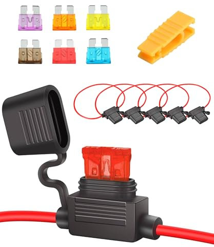 Flaconi Porte Fusible Voiture,Porte Fusible 12v,12v Porte Fusible,Porte Fusible 12v Etanche,32V 20A Porte Fusible,pour Ajouter des Circuits Supplémentaires aux Automobiles,Véhicules électriques