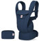 Ergobaby Omni Deluxe All-in-One Babytrage für Neugeborene ab Geburt bis 20kg, Ergonomische 4-Positionen Babytrage aus 100% Baumwolle, Rückentrage Baby-Tragetasche, Midnight Blue
