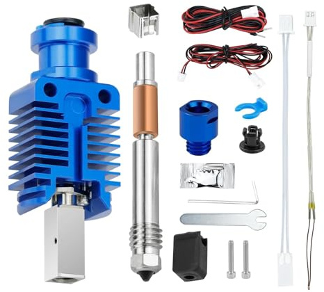 Hotend 24V 60W Integrierter Bimetall-Hitzebruch und Bimetall-Düse 0.4 Kompatibel mit Voron 2.4 Ender 3 V2 /Pro, CR10, Ender 5 Plus, Ender5 Pro, Ender 6 3D Drucker