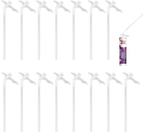 15 Stück Montageschaum Aussprührohr,Schaum Sprührohr Ersatzrohre,Bauschaum Pistole Tube Benutzt,für Montage,Dämmung,Konstruktion,Füllschaumkleber