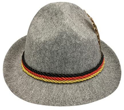 Trachtenhut Herren Sommer, Oktoberfest Damen Outfit Hut, Oktoberfest Party Accessoires Lustig Kopfbedeckung, Unisex Filzhut Herren Modern Bayern Trachten Hut Jagdhut Mit Feder Für Bierfest Party