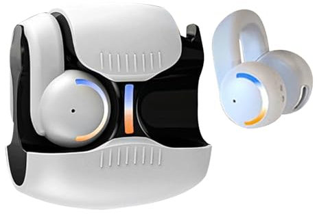 Xasbseulk Auricolari a clip, auricolari aperti, comodi auricolari wireless con cancellazione del rumore, vestibilità sicura, leggeri, per sport, corsa, sonno, viaggi, allenamenti e doccia