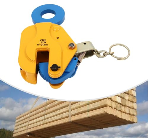 ieLsngai Abrazadera de Elevación Vertical para Placa 1T, Apertura0-20 m | Abrazadera de Placa Resistente, para Instalación de Estructuras de Acero, Mercado de Acero