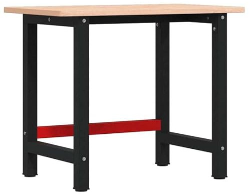 Werkbank aus massivem Buchenholz 100x60x81,5 cm - Rechteckig, unbehandelt - Robust & langlebig für Werkzeugaufbewahrung & Ordnungssysteme