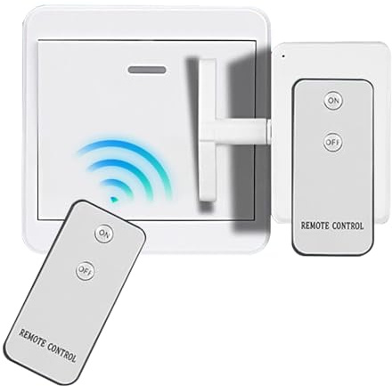 Automatischer Druckknopf Drücker Funk - Lichtschalter Fernbedienung 10 Meter Reichweite, Fernbedienung Dimmer Für Haus Tür Wand Raum Ventilator Auto