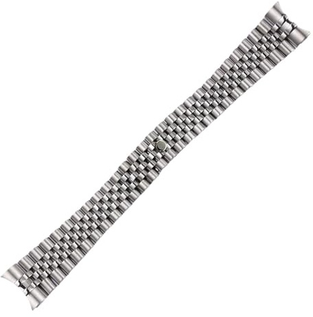 KAXSFE Uhrenarmband aus Edelstahl, 20 mm, kompatibel mit Rolex-Armband for Jubilee, gebogenes Ende, Stahlarmband, Faltschließe