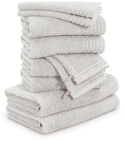 Möve Handtuchset New Classic 10-TLG Handtücher - 2x20x15cm+2x30x50cm+4x50x100cm+2x67x140cm, 100% Baumwolle, Grey