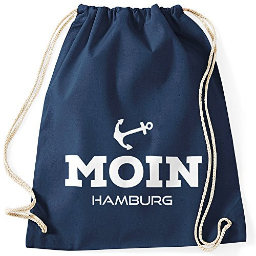 MoonWorks Turnbeutel Moin Hamburg Anker Navy Unisize