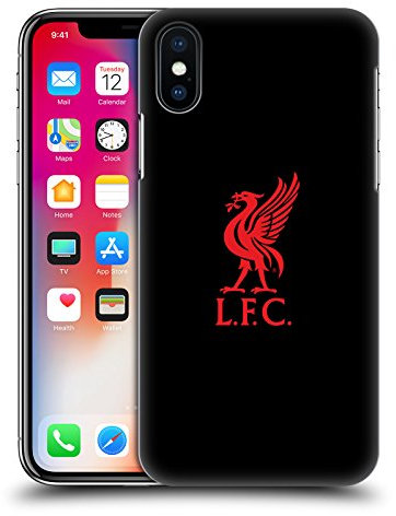 Head Case Designs Officially Licensed Liverpool Football Club Red Logo On Black Liver Bird Compatible with Apple iPhone X/iPhone XS