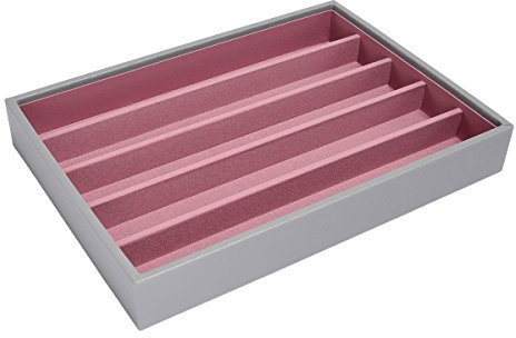 Stackers Dove Grey with Antique Rose Classic Medium Jewellery Box Necklace Layer