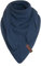 KNIT FACTORY - Coco Dreiecksschal Junior - Mädchen Strickschal mit Wolle - Halstuch Kinder - Blauer Kinderschal - Umschlagtücher aus Hochwertige Qualität - Kinder Schal - 140x60 cm - Jeans