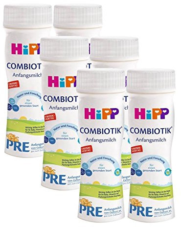 Hipp Combiotik PRE trinkfertige Milch, 200ml, 6er-Pack (6 x 200ml, Gesamtvolumen 1,2 Liter)