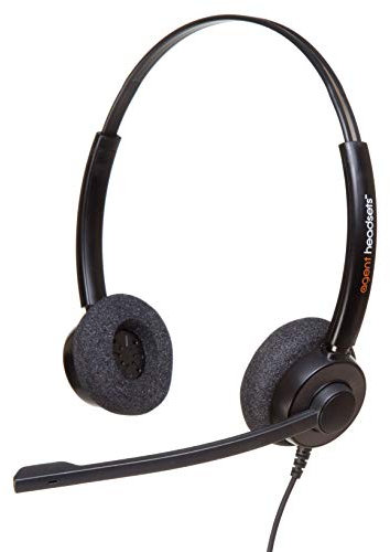 Agent 450 Binaural Noise Cancelling Headset With 2.5mm adapter cable for Cisco SPA: 303, 501G, 502G, 504G, 508G, 509G, 525G 512G, 514G, 525G2