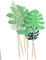 Eysii Tropical Palm Leaves Cake Topper for Wedding, Birthday, Luau, Baby Shower - Green