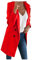 iHENGH Damen Frau Langen Wollmantel Elegante Mischung Mäntel schlanke weibliche Langen Mantel Oberbekleidung Jacke(Rot, L)
