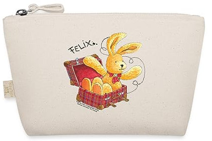 Spreadshirt Felix der Hase im Reiskoffer Täschchen, One size, Natur