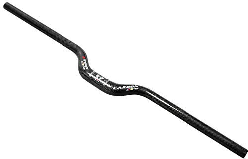 GRTE Carbonfaser-Mountainbike-Lenker Gebogener Fahrradlenker MTB Riser Bar Mountainbike und Rennräder Leichtgewicht 31,8/25,4 mm 400 mm bis 740 mm,25.4mm,700mm