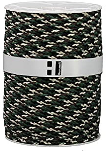 Hummelt® Baumwollseil Baumwollkordel (H) 8mm 80m Camouflage (grün,natur,schwarz,braun) auf Rolle